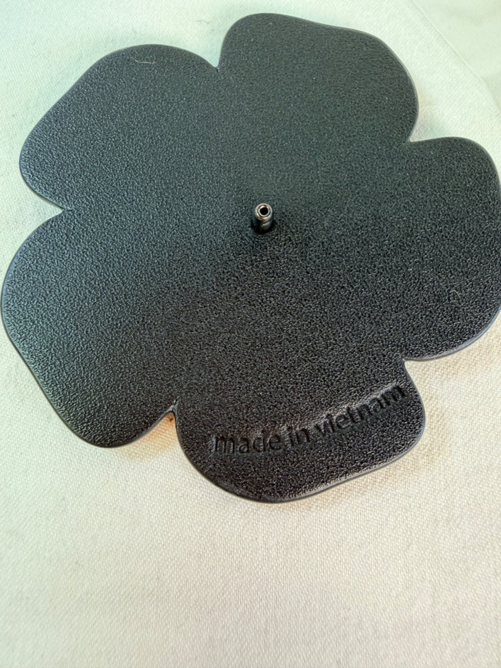 Coach Black Leather Tea Rose Pin - Picture 4 of 6